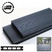 Composite Decking Board Grey / Black / Ash / Brown / Anthracite Wood Grain Effect 3m - Plastic Decking PVC Decking WPC Decking Hollow Garden Exterior Decking Boards 